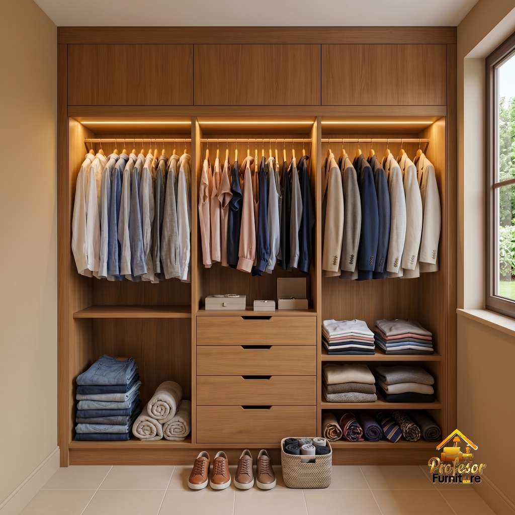 Lemari Pakaian Laci Plywood