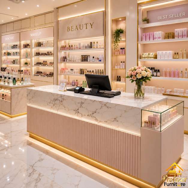 Display Toko Kosmetik Mewah