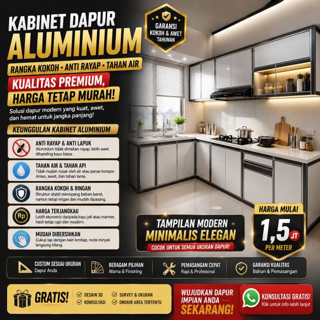 Kabinet Dapur Aluminium Tangerang