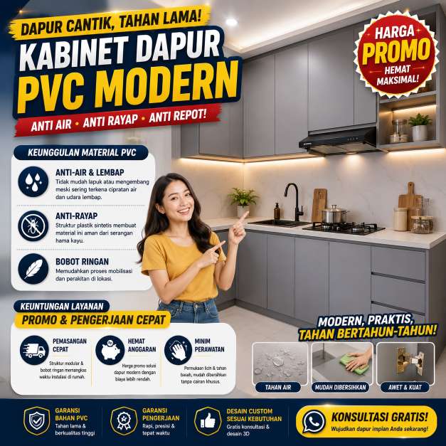 Kabinet Dapur PVC Bogor