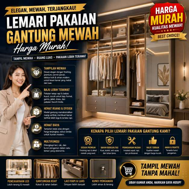 Lemari Pakaian Gantung Bogor