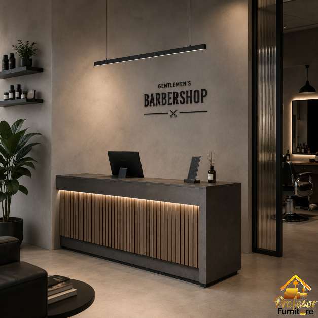 Meja Kasir Barbershop Minimalis