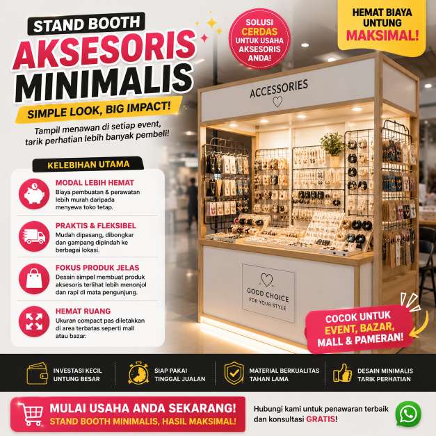 Stand Booth Aksesoris Minimalis