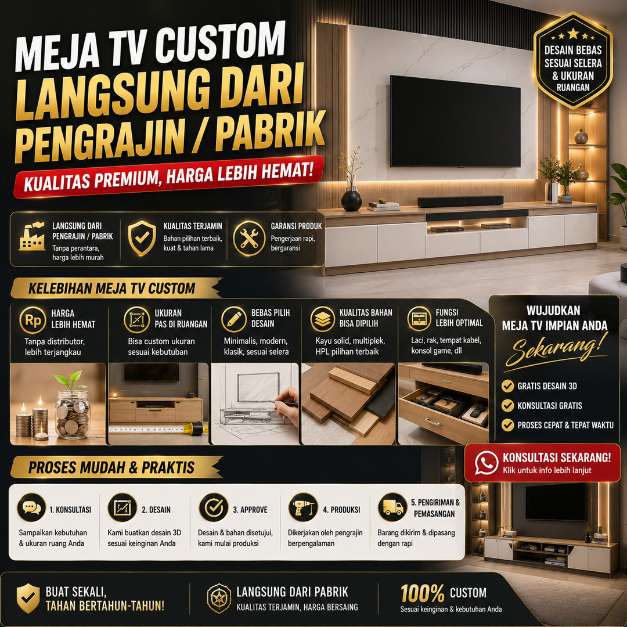 Meja TV Custom Tangerang