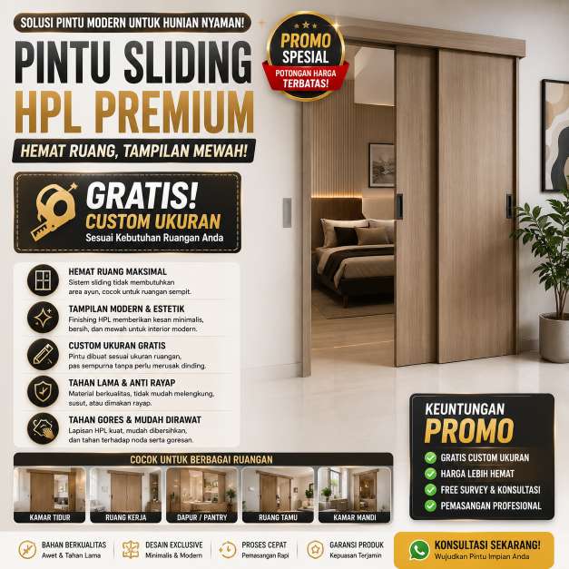 Pintu Sliding Bogor HPL