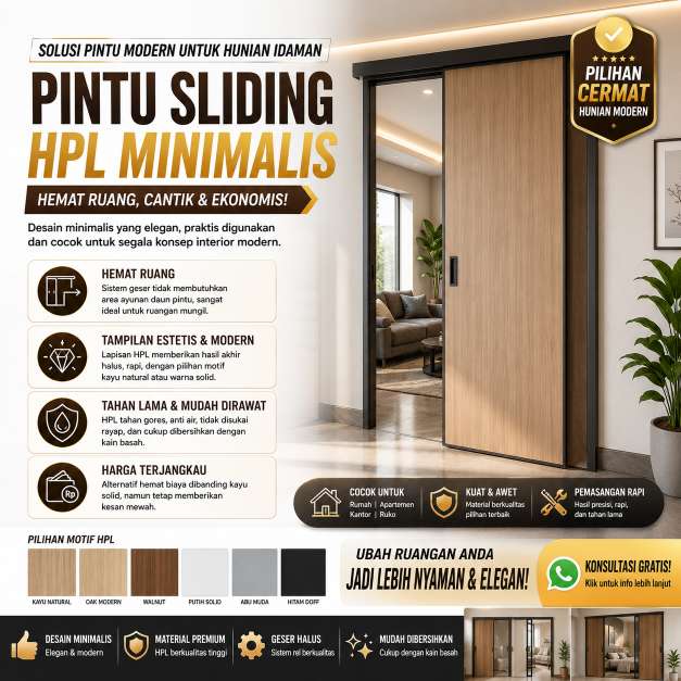 Pintu Sliding Depok HPL