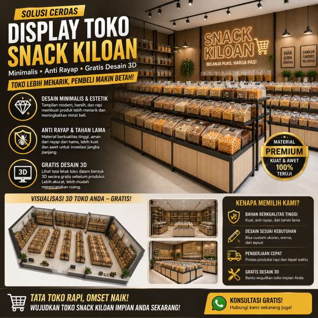 Display Toko Snack Kiloan