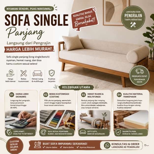 Sofa Single Panjang Bogor