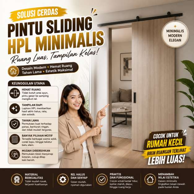 Pintu Sliding Bekasi HPL