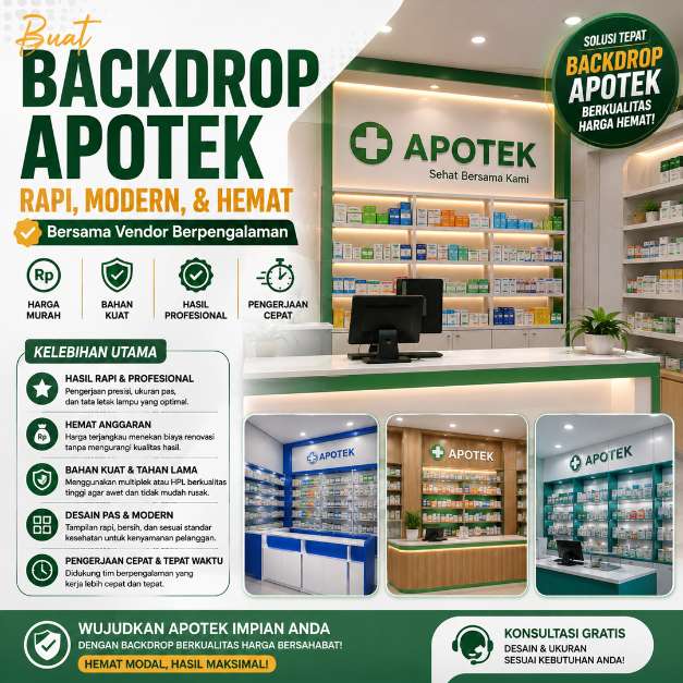 Backdrop Apotek Depok