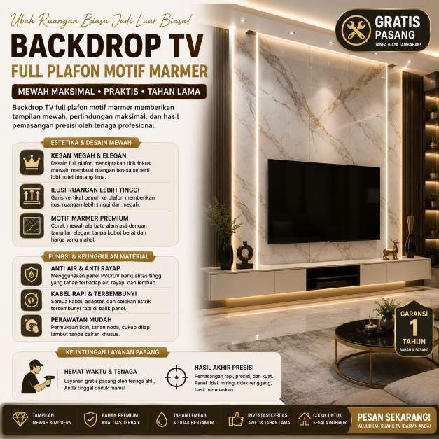 Backdrop TV Full Plafon