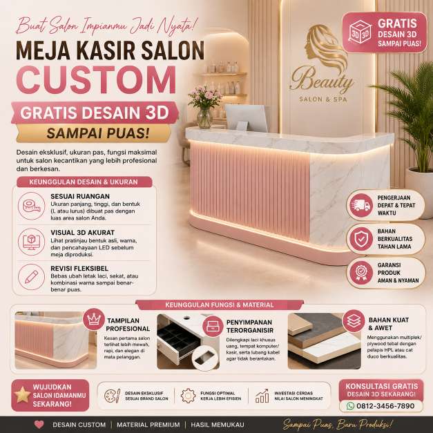Meja Kasir Salon Kecantikan