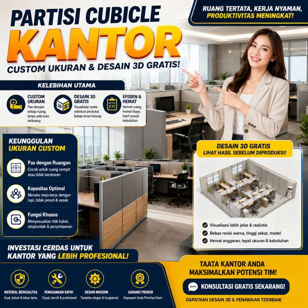 Partisi Cubicle Kantor