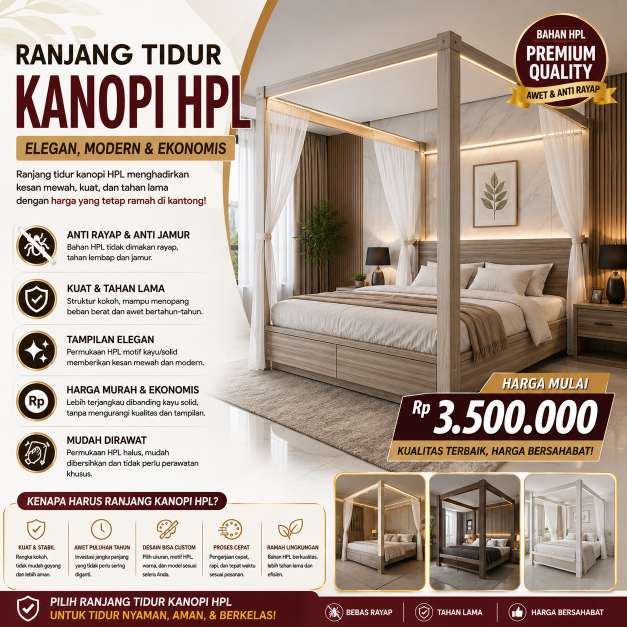 Ranjang Tidur Kanopi Depok