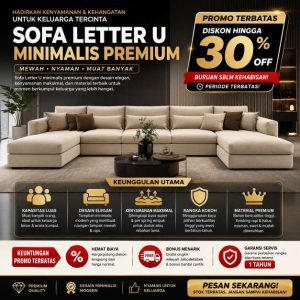 Sofa Letter U Minimalis